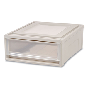 STACKABLE STORAGE DRAWER, 5.5 GAL, 15.7" X 19.7" X 6.5", GRAY/TRANSLUCENT FROST by Iris USA, Inc