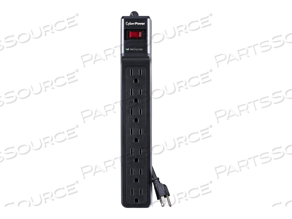 ESSENTIAL CSB706, SURGE PROTECTOR, AC 125 V, OUTPUT CONNECTORS: 7 by CyberPower
