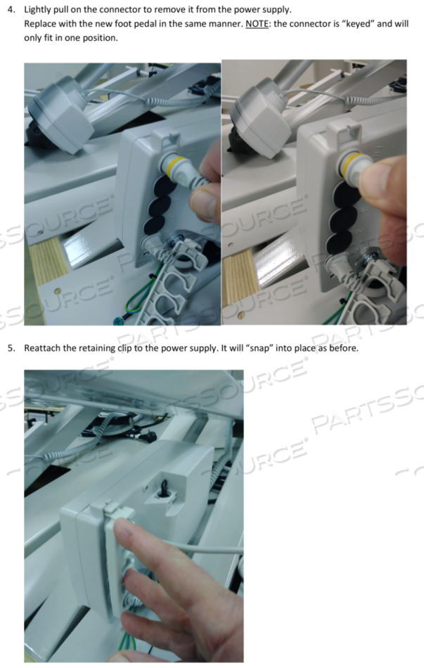 TABLE FOOT PEDAL, FOR 85200 POWER IMAGING TABLE by Clinton Electronics Corp
