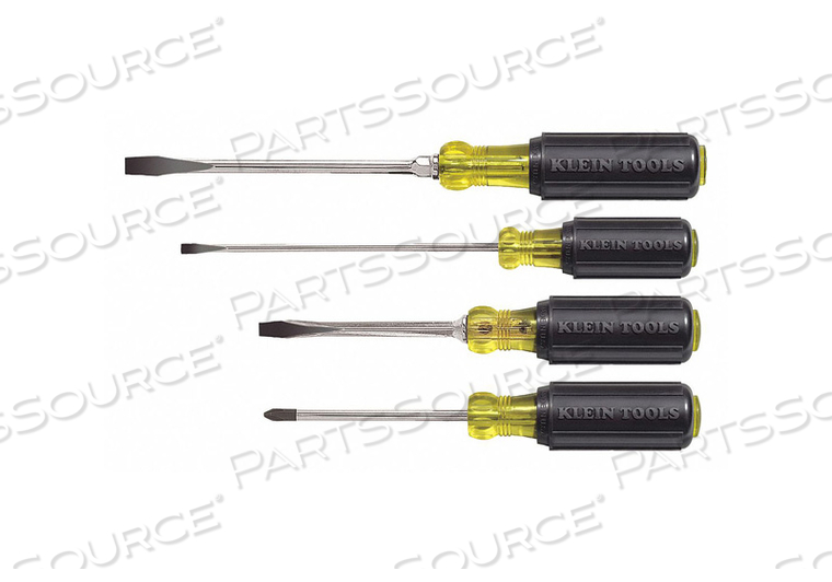 SLOTTED AND PHILLIPS SCREWDRIVER SET, 4-PIECE by Klein Tools