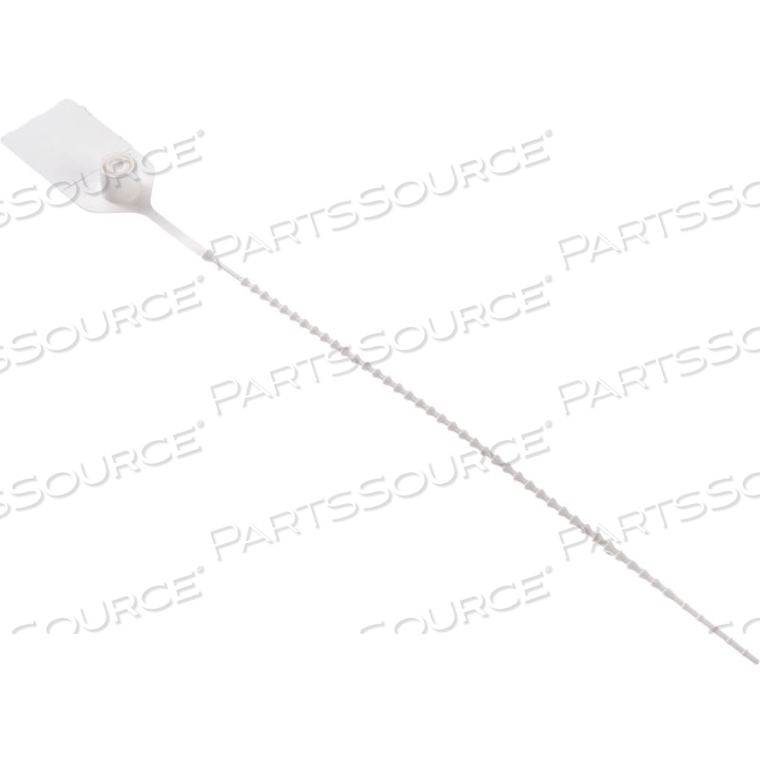 ADJUSTABLE ONE PIECE SEAL, WHITE, 100/PACK by Cambridge Security Seals LLC ADJUSTABLE ONE PIECE SEAL, WHITE, 100/PACK by Cambridge Security Seals LLC