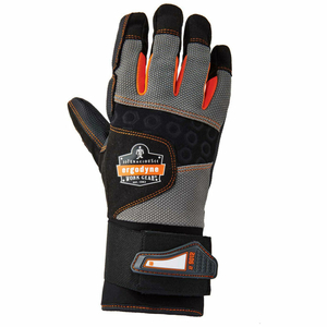 PROFLEX 9102 CERTIFIED ANTI-VIBRATION GLOVES & WRIST SUPPORT, BLACK, S by Ergodyne