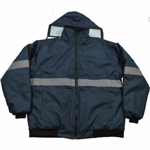 ENHANCED VISIBILITY QUILTED BOMBER JACKET, ANSI CLASS 6, NAVY BLUE, 2X, L by Petra Roc Inc