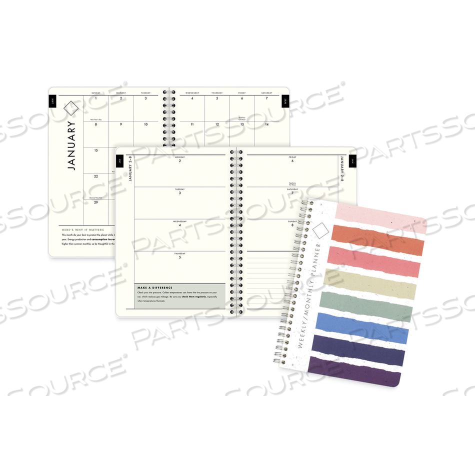 GREENPATH WEEKLY/MONTHLY PLANNER, GREENPATH ARTWORK, 8.5 X 5.5, WHITE/GREEN COVER, 12 MONTH (JAN TO JAN): 2023 