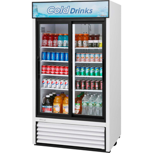 TGM-35R - MERCHANDISER, REFRIGERATED, WHITE, 2 SLIDING GLASS DOORS, 35 CU. FT., 41-1/2"W by Turbo Air Inc