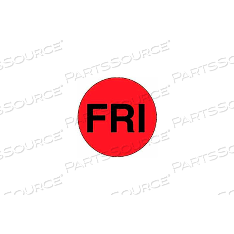 FRI 2" DIA. - FLUORESCENT RED / BLACK by Decker Tape Products