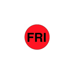 FRI 2" DIA. - FLUORESCENT RED / BLACK by Decker Tape Products