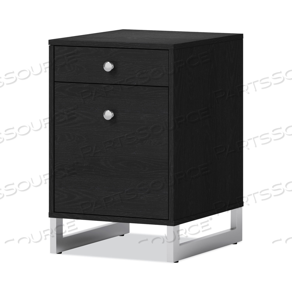 ASHERTON TWO-DRAWER VERTICAL FILE CABINET, BOX/FILE, LEGAL/LETTER, INKWOOD BLACK, 15.44 X 19 X 23.88 