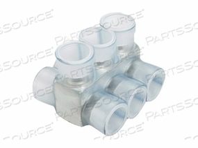 MULTI-TAP CONNECTOR, CU/AL, 6 AWG SOL, 250 MCM, 600V, ALUMINUM, 2 PORTS, 2 SIDED by Panduit