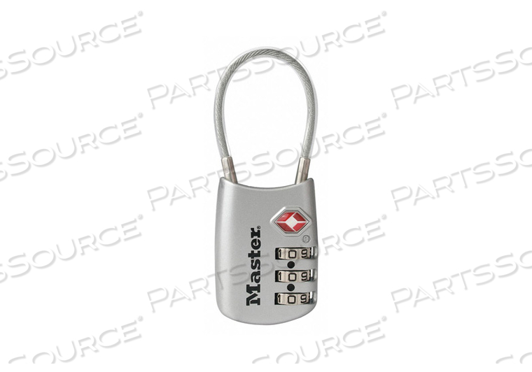 COMBINATION PADLOCK 1 2/3 IN OVAL SILVER by Master Lock