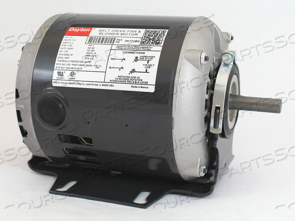 MOTOR 1/4 HP SPLIT PH 1725 RPM 115 V by DAYTON ELECTRIC MANUFACTURING CO MOTOR 1/4 HP SPLIT PH 1725 RPM 115 V by DAYTON ELECTRIC MANUFACTURING CO
