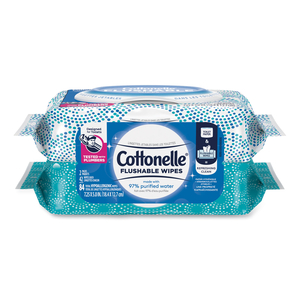 FRESH CARE FLUSHABLE CLEANSING CLOTHS, 3.73 X 5.5, WHITE, 84/PACK by Cottonelle