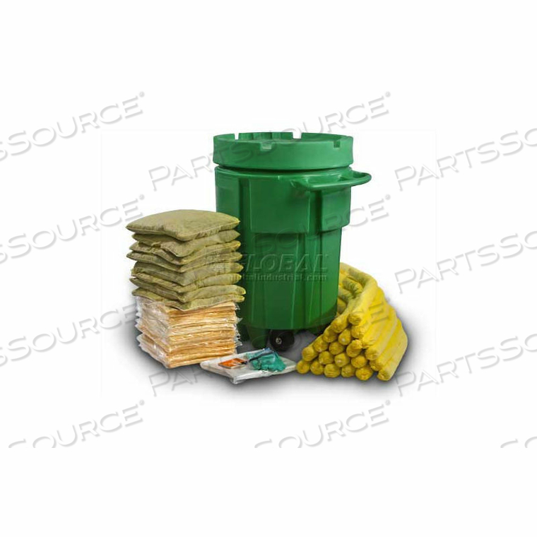 95 GALLON CHEMICAL ECO FRIENDLY WHEELED SPILL KIT, SK-H952 