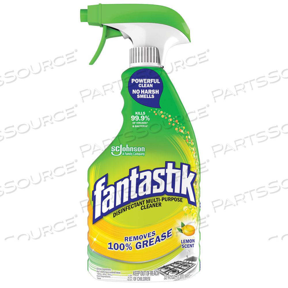 DISINFECTANT MULTI-PURPOSE CLEANER LEMON SCENT, 32 OZ SPRAY BOTTLE by Fantastik