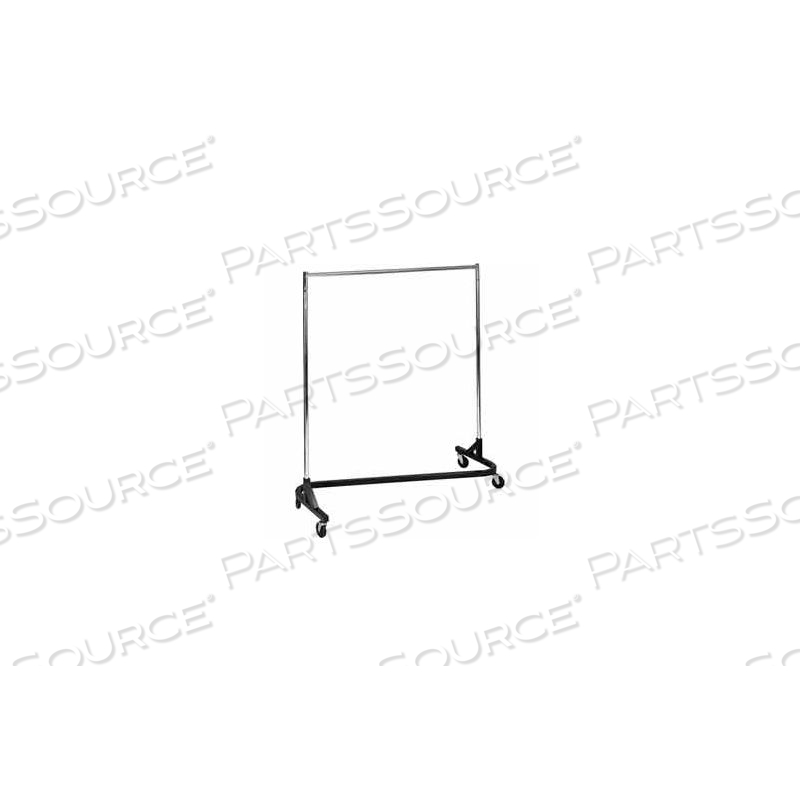 ECONOMY Z-RACK - SQUARE TUBING - CHROME UPRIGHT & HANGRAIL - BLACK BASE by Econoco ECONOMY Z-RACK - SQUARE TUBING - CHROME UPRIGHT & HANGRAIL - BLACK BASE by Econoco