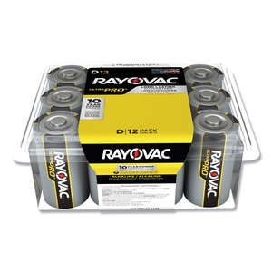 BATTERY, ULTRAPRO, D, ALKALINE, 1.5VDC, 15,500 MAH (PACK OF 12) by Rayovac