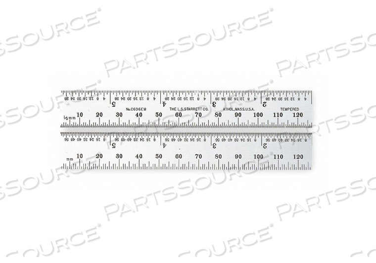 STEEL RULE SPRING TEMPERED 6 IN TYPE 36 by Starrett STEEL RULE SPRING TEMPERED 6 IN TYPE 36 by Starrett