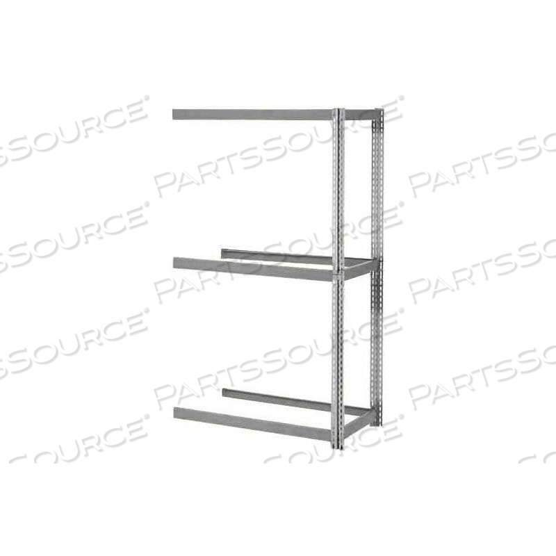 EXPANDABLE ADD-ON RACK 48WX18DX84H, 3 LEVELS NO DECK 1500 LB PER LEVEL, GRAY 