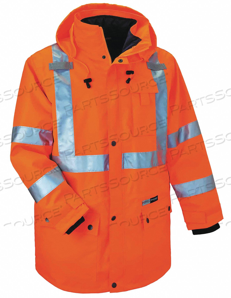 HOODED JACKET INSULATED ORANGE S by Ergodyne HOODED JACKET INSULATED ORANGE S by Ergodyne