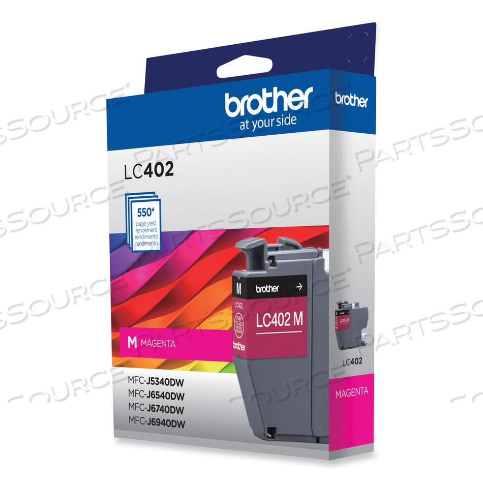 LC402MS INK, 550 PAGE-YIELD, MAGENTA by Brother