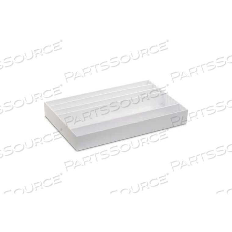 WHITE PVC LARGE PIPETTE STORAGE BOX AND DRAWER ORGANIZER, 25"W X 16"D X 3"H by TrippNT, Inc