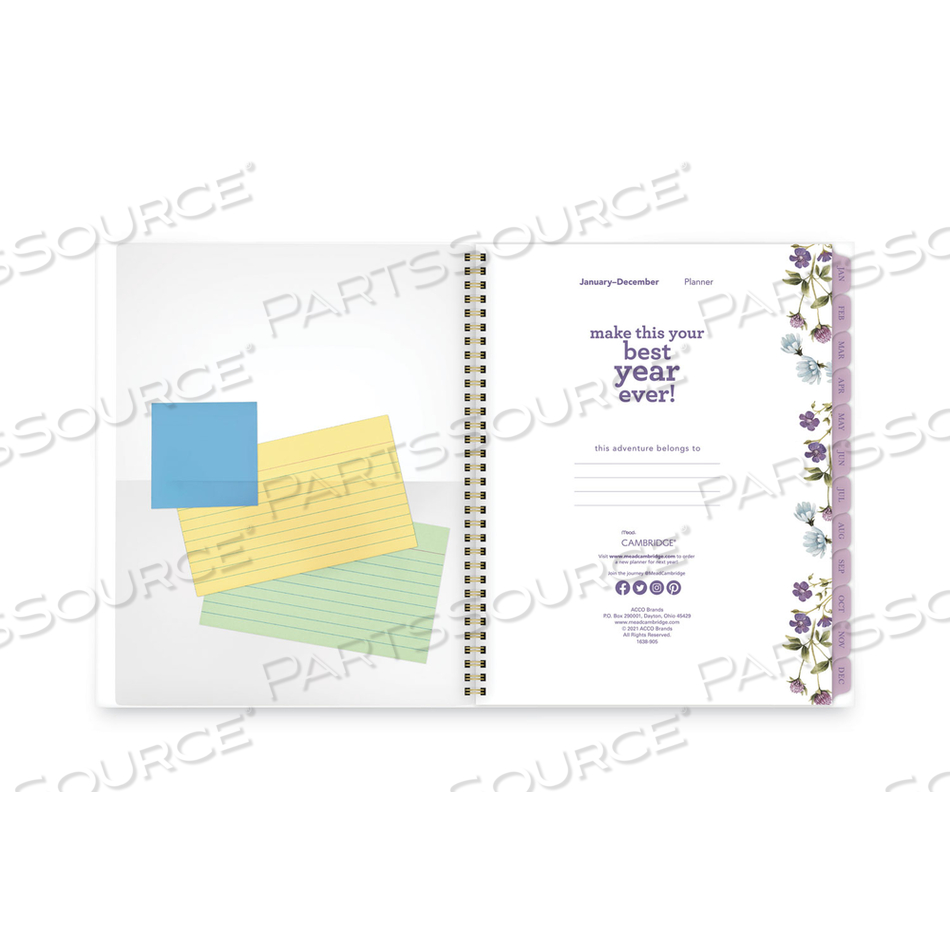 SUMMER GARDEN WEEKLY/MONTHLY PLANNER, SUMMER GARDEN ARTWORK, 11.8.5 X 5, BLUE/GREEN/PURPLE COVER, 12-MONTH (JAN TO DEC): 2023 