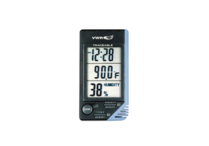 TRACEABLE THERMOMETER/CLOCK/HUMIDITY MONITOR by VWR LabShop