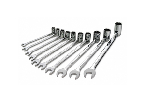 COMBO WRENCH SET FLEXIBLE 10-19MM 10 PC by SK Professional Tools