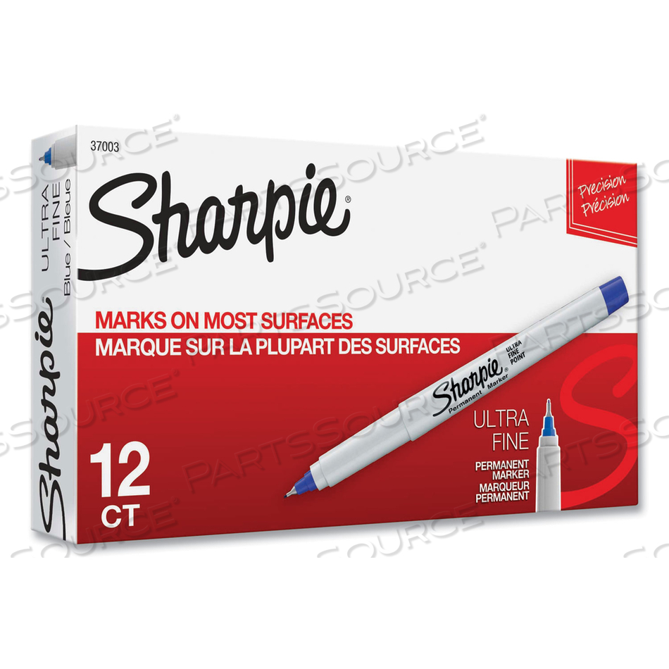 ULTRA FINE TIP PERMANENT MARKER, EXTRA-FINE NEEDLE TIP, BLUE by Sharpie