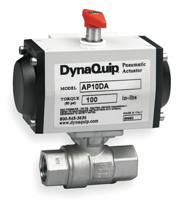 BALL VALVE 1 1/2 IN FNPT SPRING RETURN by Dynaquip Controls
