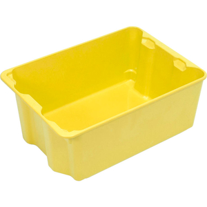 NEST AND STACK TOTE 780608 - 25-1/4" X 18" X10", PKG QTY 5, YELLOW by Molded Fiberglass