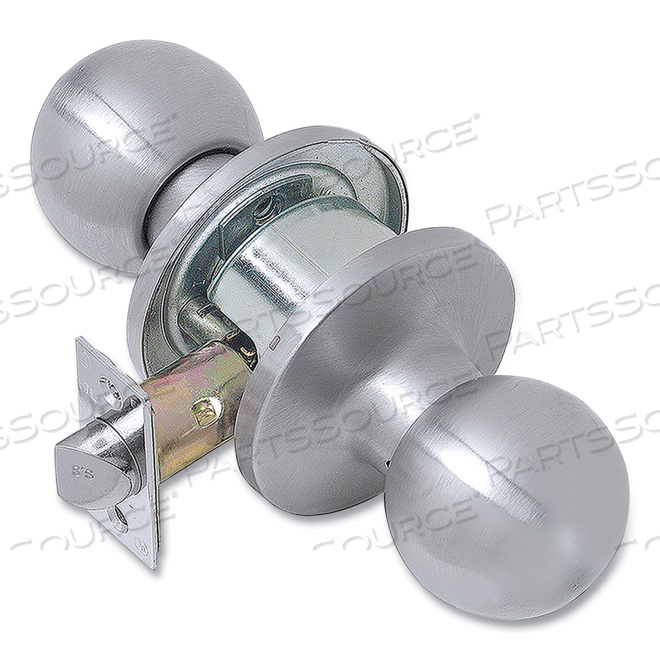 LIGHT DUTY COMMERCIAL PASSAGE KNOB LOCKSET, STAINLESS STEEL FINISH 