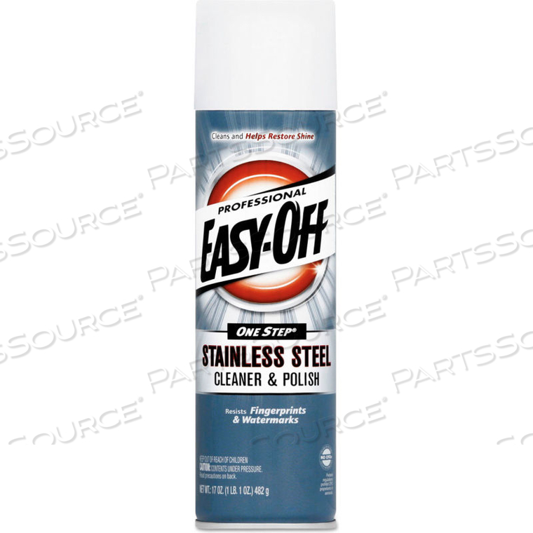 PROFESSIONAL STAINLESS STEEL CLEANER & POLISH, 17 OZ. AEROSOL CAN, 6 CANS - 76461 