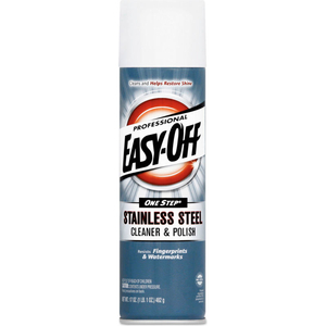 PROFESSIONAL STAINLESS STEEL CLEANER & POLISH, 17 OZ. AEROSOL CAN, 6 CANS - 76461 by Easy-Off