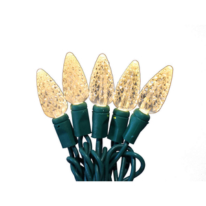 LED HOLIDAY STRING LIGHTS, 23 11/16 FT STRING LG, 70 LEDS, WARM WHITE, 5.2 W WATT, 120 V AC VOLT by Approved Vendor