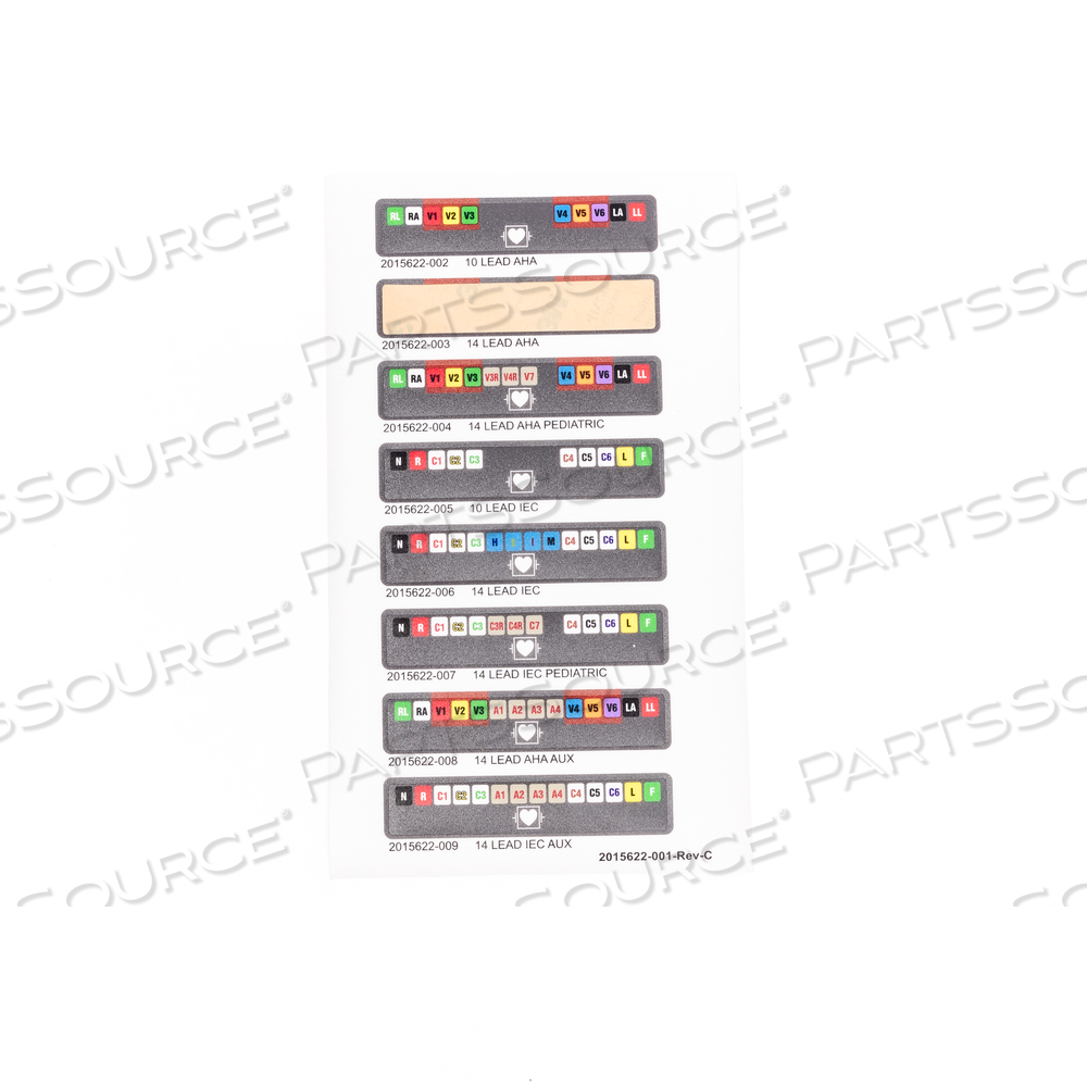 ACQUISITION LEAD WIRE LABEL SET by GE Medical Systems Information Technology (GEMSIT)