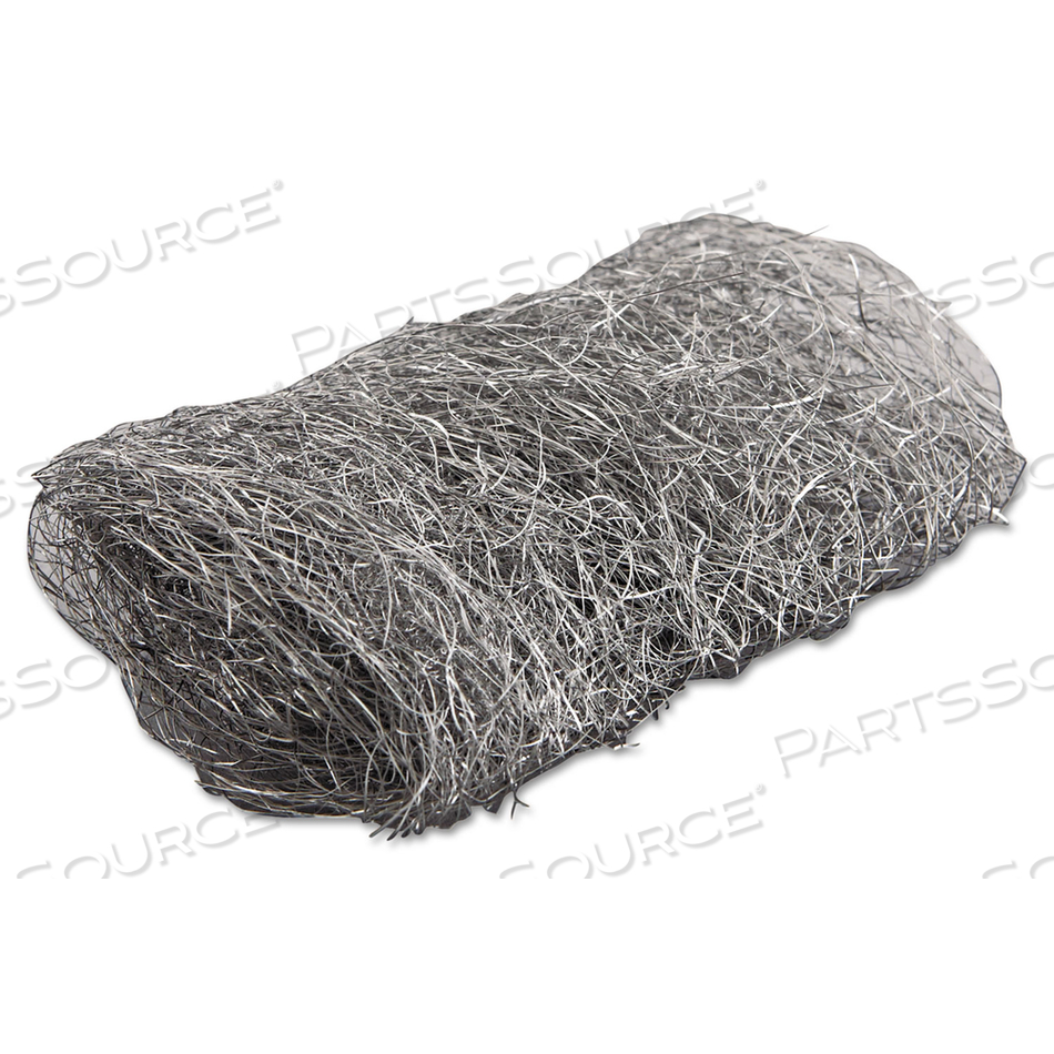 INDUSTRIAL-QUALITY STEEL WOOL HAND PADS, #4 EXTRA COARSE, STEEL GRAY, 16 PADS/SLEEVE by GMT