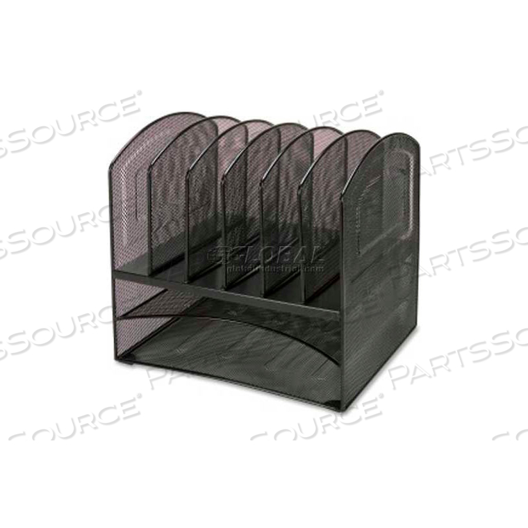 HORIZONTAL VERTICAL MESH DESK ORGANIZER, 8 COMPARTMENTS, BLACK by Lorell