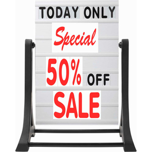 THE ROCKER DELUXE LETTERBOARD, FRAMELESS, DOUBLE SIDED, 24"W X 36"H by Aarco Products