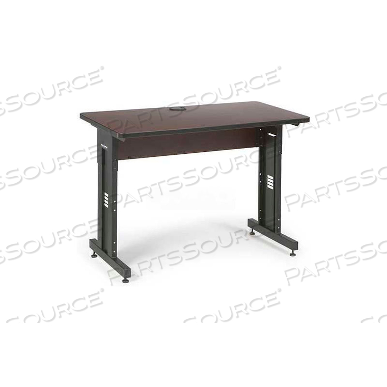 CLASSROOM TRAINING TABLE - ADJUSTABLE HEIGHT - 24" X 48" - AFRICAN MAHOGANY by Kendall Howard LLC