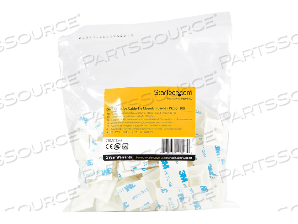 CABLE TIE MOUNTS WITH ADHESIVE TAPE FOR 0.21 IN WIDE TIES - NYLON/PLASTIC ZIP TIE MOUNTS - ELECTRICAL/NETWORK CABLE WRAP MOUNTS by StarTech.com Ltd. CABLE TIE MOUNTS WITH ADHESIVE TAPE FOR 0.21 IN WIDE TIES - NYLON/PLASTIC ZIP TIE MOUNTS - ELECTRICAL/NETWORK CABLE WRAP MOUNTS by StarTech.com Ltd.