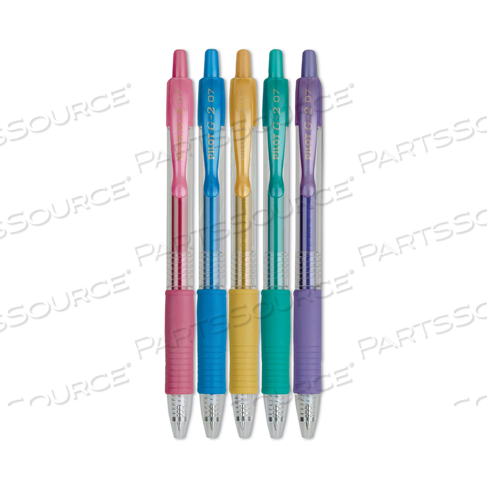 G2 METALLICS GEL PEN, RETRACTABLE, FINE 0.7 MM, ASSORTED INK AND BARREL COLORS by Pilot G2 METALLICS GEL PEN, RETRACTABLE, FINE 0.7 MM, ASSORTED INK AND BARREL COLORS by Pilot