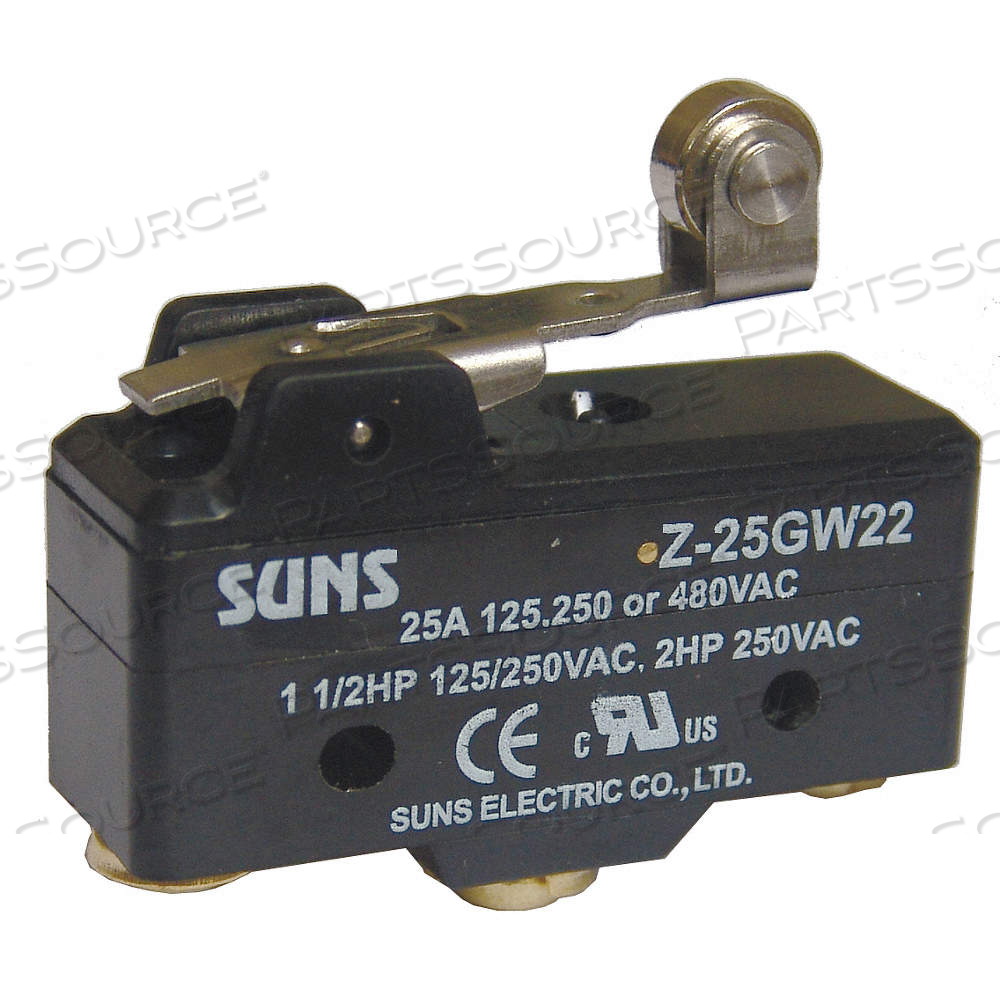 SNAP ACTION SWITCH, HINGE ROLLER LEVER ACTUATOR, SPDT, SCREW by Approved Vendor