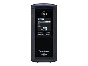 INTELLIGENT LCD CP850AVRLCD, UPS, AC 120 V, 510 WATT, 850 VA, 9 AH, RS-232, USB, OUTPUT CONNECTORS: 9 by CyberPower