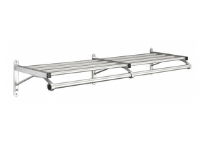 COAT RACK 1 SHELF 48 IN W SATIN ALUMINUM by Glaro Products Inc