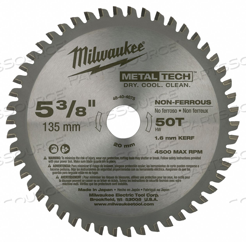 CIRCULAR SAW BLADE BLADE DIA 5-3/8 IN. by Milwaukee Electric Tools CIRCULAR SAW BLADE BLADE DIA 5-3/8 IN. by Milwaukee Electric Tools
