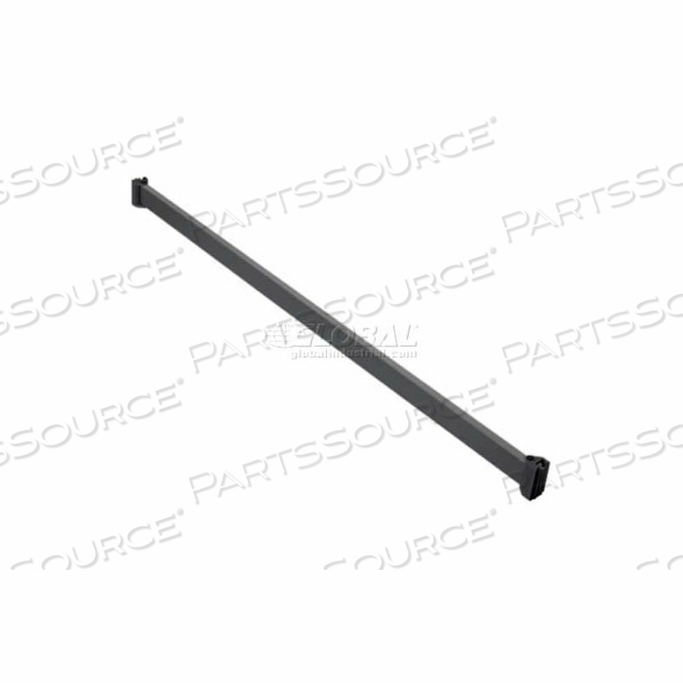 STRAIGHT RIGID RAIL ASSEMBLY, 4'L, WRINKLE BLACK ALUMINUM RAIL FINISH by Lavi