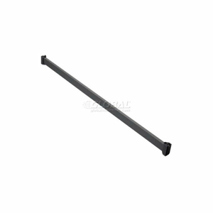 STRAIGHT RIGID RAIL ASSEMBLY, 4'L, WRINKLE BLACK ALUMINUM RAIL FINISH by Lavi