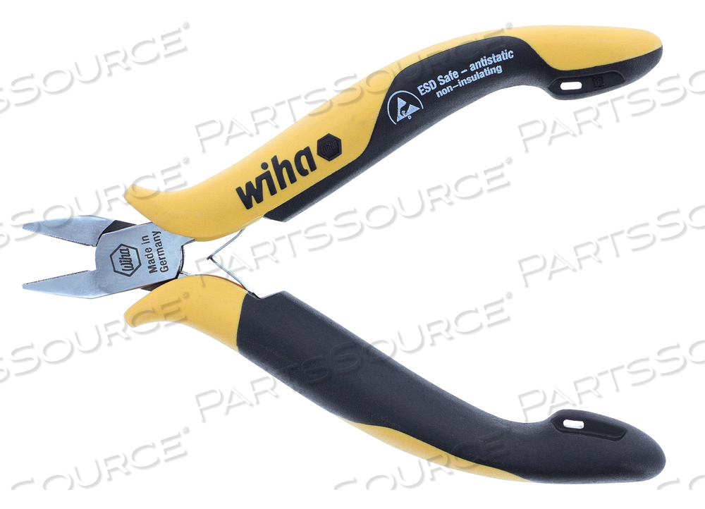 ESD SAFE PRECISION TAPERED HEAD SEMI FLUSH CUTTERS by Wiha Tools