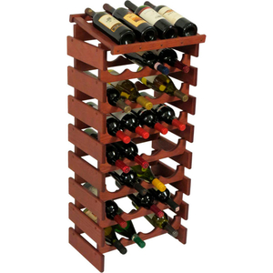 32 BOTTLE DAKOTA WINE RACK WITH DISPLAY TOP, MAHOGANY, 39-1/2"H by Wooden Mallet